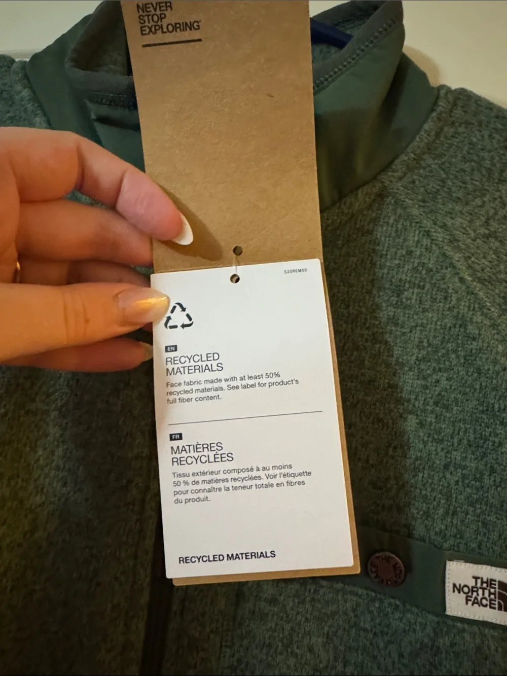 The North Face Men’s Olive Green Half-Zip Fleece